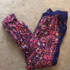 Orange and blue slouchy pants